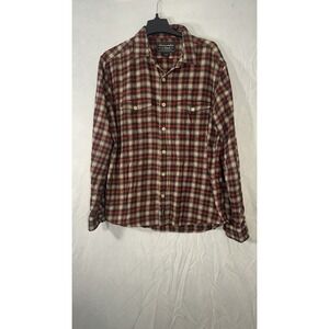 abercrombie fitch Long Sleeve Flannel Shirt Plaid Multicolor Size L Button Up